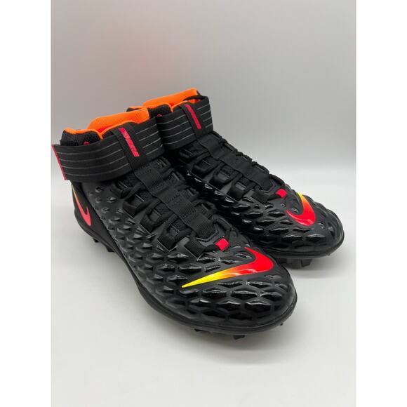 Nike Force Savage Pro 2 Black Red Football Cleats AH4000-001 Men's Size 9. - Picture 6 of 12